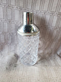 Heavy Clear Glass and Metal Cocktail Shaker