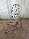 15" Wire Teddy Bear Plant Form