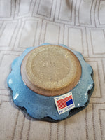 Crackle Glass Pottery Trinket Dish