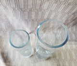 Pair of Clear Glass Cylindrical Vases