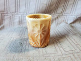 Joe St. Clair Chocolate Slag Glass Toothpick Holder