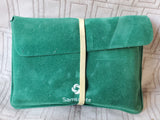Samsonite Green Suede Inflatable Travel Neck Pillow
