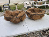 Two Hanging Planter Baskets w/Liners