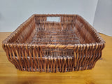 Rectangular Woven Dark Wicker Basket