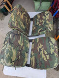 Two Camo Patterned Folding Swivel Boat Seats w/Clamps