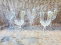 Set of 5 Stemmed Crystal Goblets