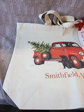 Smithfield, Virginia Christmas Canvas Tote Bag APPEARS UNUSED