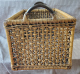 Woven Wood Baskets with Wooden Handles