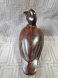 (B) Carved Wood Duck Figurine