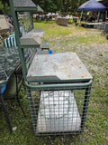 Heavyweight Green Metal Planting/Work Station w/Drawer and Wheels
