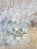 Set of 4 Clear Glass Christmas Reindeer Shot Glasses