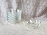 Set of 6 Clear Glass Apple Shaped Snack Bowls