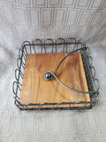 Metal and Wood Napkin Holder