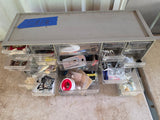 Garage Organizer Unit w/Small Plastic Drawers, Full of Random Hardware