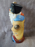 Hand Painted Asian Inspired Man Sake Bottle MISSING STOPPER