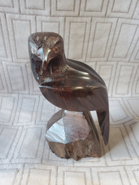 Carved Wooden Bird Figurine