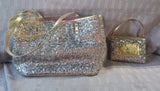 Nine West Sequined Shoulder Bag with Wristlet