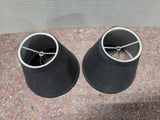 Two Small Black Lamp Shades (candle bulbs)