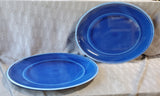 Pair of La Cadeaux Blue Melamine Oblong Serving Platters