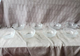 20 Piece Clear Glass Flower Petal Dish Set