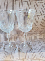 Set of 5 Stemmed Crystal Goblets