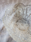 Cut Clear Glass Fruit Bowl