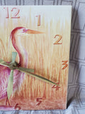 Ceramic Tile Heron Bird Clock WORKS
