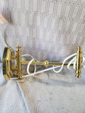 Pair of Brass Swing Arm Wall Lamps WORKS