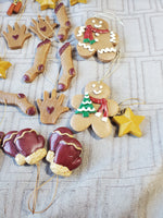 Lot of Small Gingerbread Christmas Ornaments