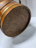 Vintage Wooden Bucket w/Brass Bands