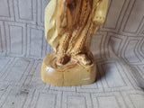 Carved Wooden Madonna & Child Figurine