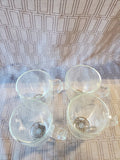 Set of 4 Bodum Bistro Clear Glass Double Wall Coffee Mugs