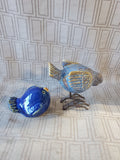 Pair of Small Ceramic Blue Bird Figurines