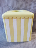 Yellow and White Floral Tissue Box Cover