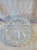 (A) Vintage Crystal and Silverplate Rim Salad Bowl