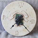 Tempus Fugit Grape Cluster Wall Clock WORKS