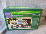 Holiday Time 2009 Traditional Vintage Collection "Walmart Super Center" Lighted House Figurine WORKS