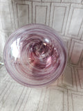 Hand Blown Purple and White Swirl Glass Ornament