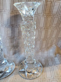 Pair of Towle Crystal Tapered Candlesticks