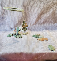 Ceramic Leaf, Acorn, and Squirrel Wind Chime