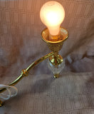 Pair of Brass Swing Arm Wall Lamps WORKS