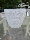 Medium White Ceramic Planter (J)