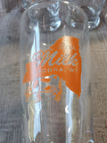 Set of 4 Clear Glass "Fresh Milk" Lacona, NY Tumblers