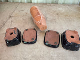 Small Glazed Terracotta and Terracotta Planter/Saucer Lot (6 sets)