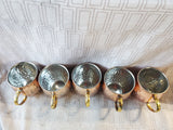 Lot of 5 Copper Toned Moscow Mule Cups