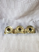 Wavy Brass Candlestick Holder