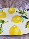 Creative Co-Op Stoneware Lemon Platter