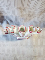 Andrea by Sadek Jay Willfred Red and White 5 Finger Vase