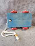 Primitive Wooden Bunny Pull Toy