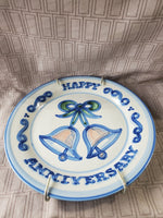 Large M.A. Hadley "Happy Anniversary" Plate